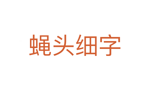 蝇头细字